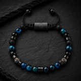 Pulsera Sodalita Azul con Heishi Onix & Volcánicas TORRELA con piedras naturales