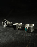 Anillo Rustic Squared with Onyx TORRELA con piedras naturales