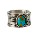 Tubular Ring with Turquoise — TORRELA Jewelry