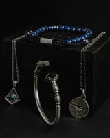 Pulsera Blue Lapis Heishi Bracelet TORRELA con piedras naturales
