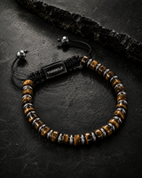 Pulsera Brown Tiger Eye Heishi Bracelet TORRELA con piedras naturales