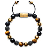 Onix, Ojo de Tigre Café & Zirconias GOLD — TORRELA Jewelry