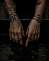 Anillo Hexágono & Ónix TORRELA con piedras naturales