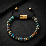 Pulsera Turquesa Africana con Heishis GOLD TORRELA con piedras naturales