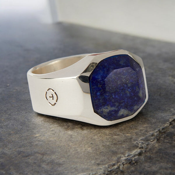 Blue Lapis Signet Ring