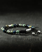 Pulsera Jaspe, Turquesa Africana & Ojo Azul TORRELA con piedras naturales