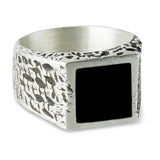 Rustic Squared with Onyx — TORRELA Jewelry